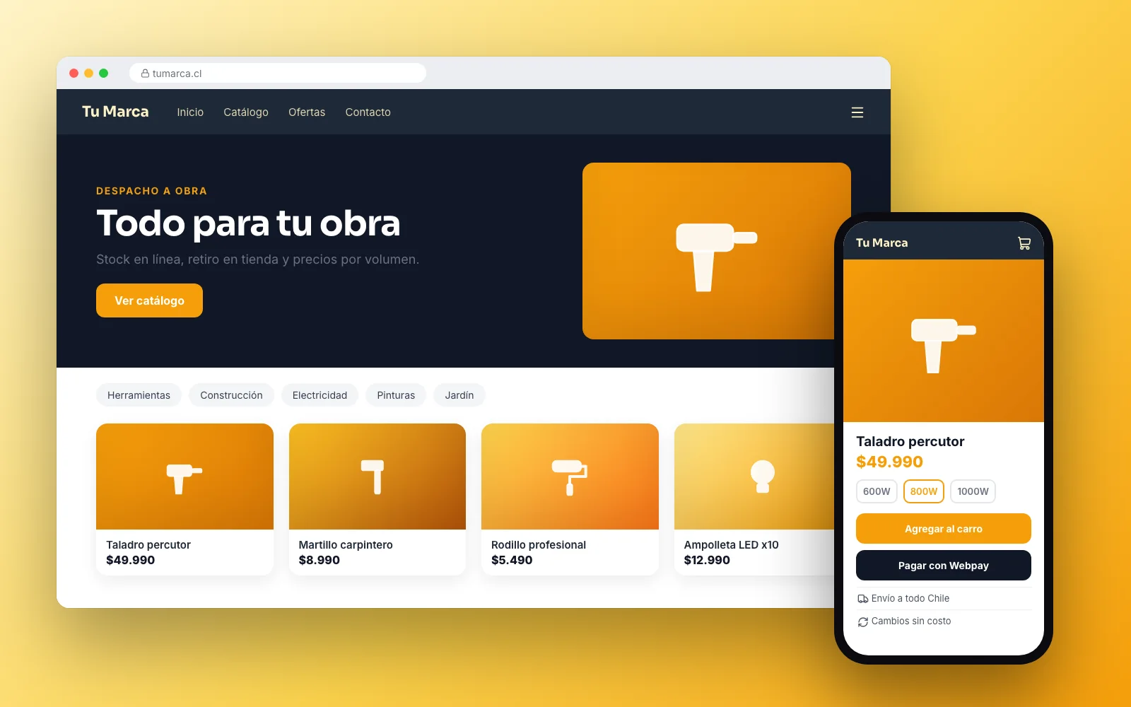 Diseño de ejemplo: E-commerce Ferretería