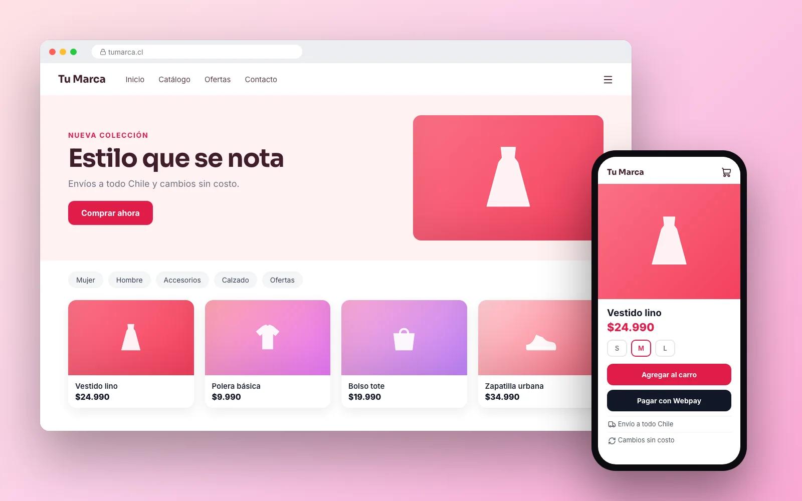 Diseño de ejemplo: E-commerce Moda