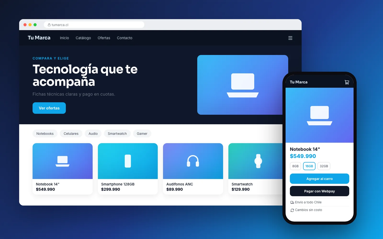 Diseño de ejemplo: E-commerce Tecnología